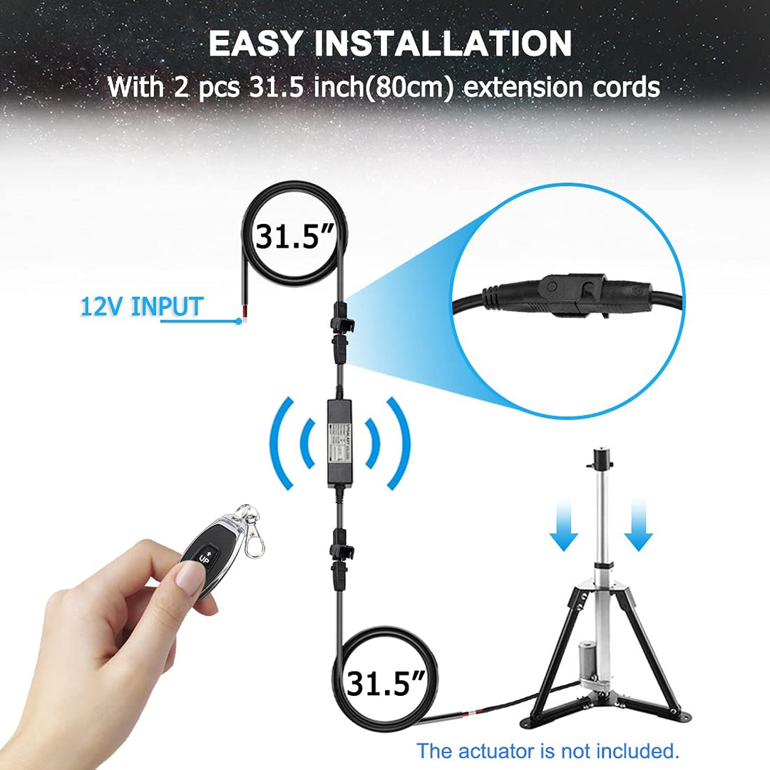 Linear Actuator Controller DC Motor 12V Momentary Switch Forward/Reverse Wireless Remote Control DPDT Relay for Motors