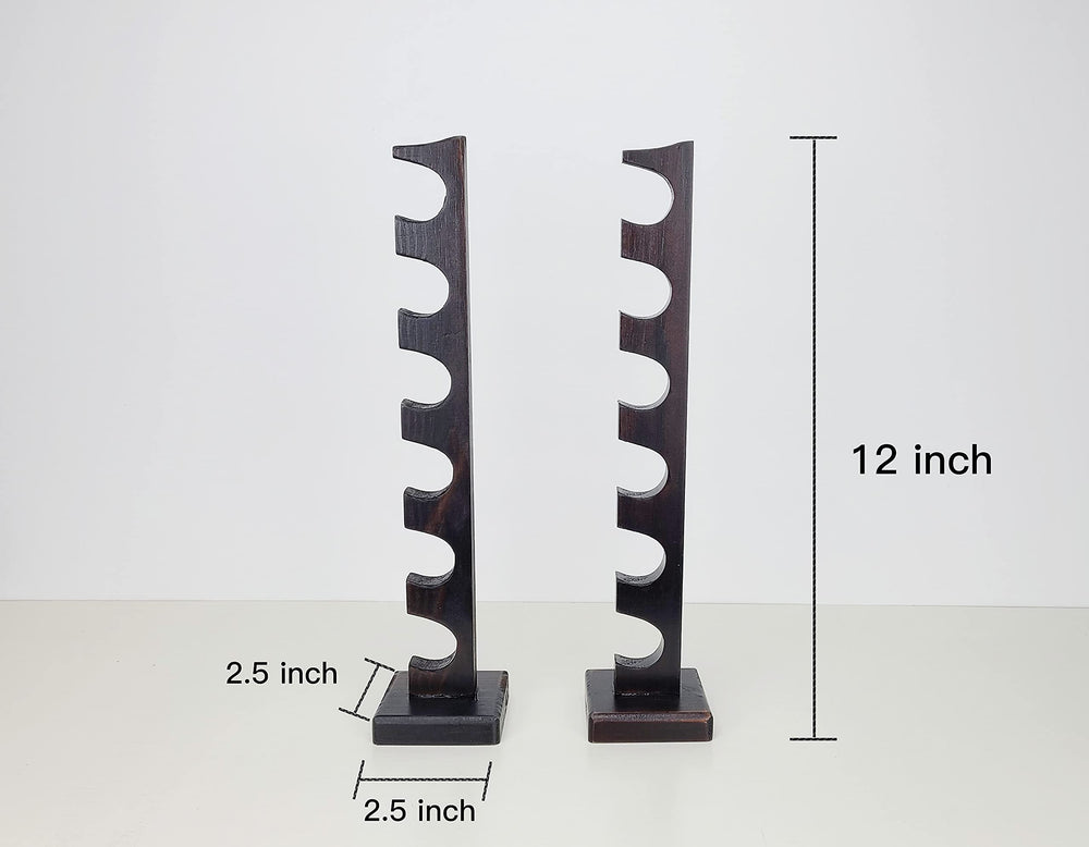 Wizard Wand Stand Display - 6 Tiered Wood Magic Wand Holder for Table Display, Holds Six Wands