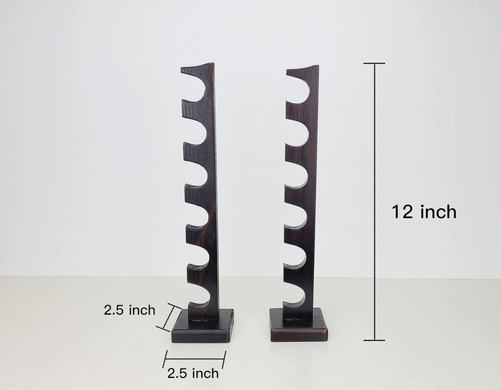 Wizard Wand Stand Display - 6 Tiered Wood Magic Wand Holder for Table Display, Holds Six Wands
