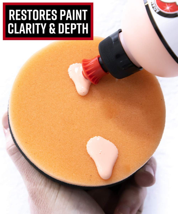 Adam&#39;s Polishes Car Scratch &amp; Swirl Remover Hand Correction System | Remove &amp; Restore Paint Transfer, Minor Imperfections, &amp; Oxidation | Paired with Orange Compound Correction Pad Applicator (4oz)