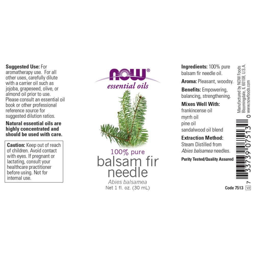 NOW Balsam Fir Needle Oil, 1-Ounce