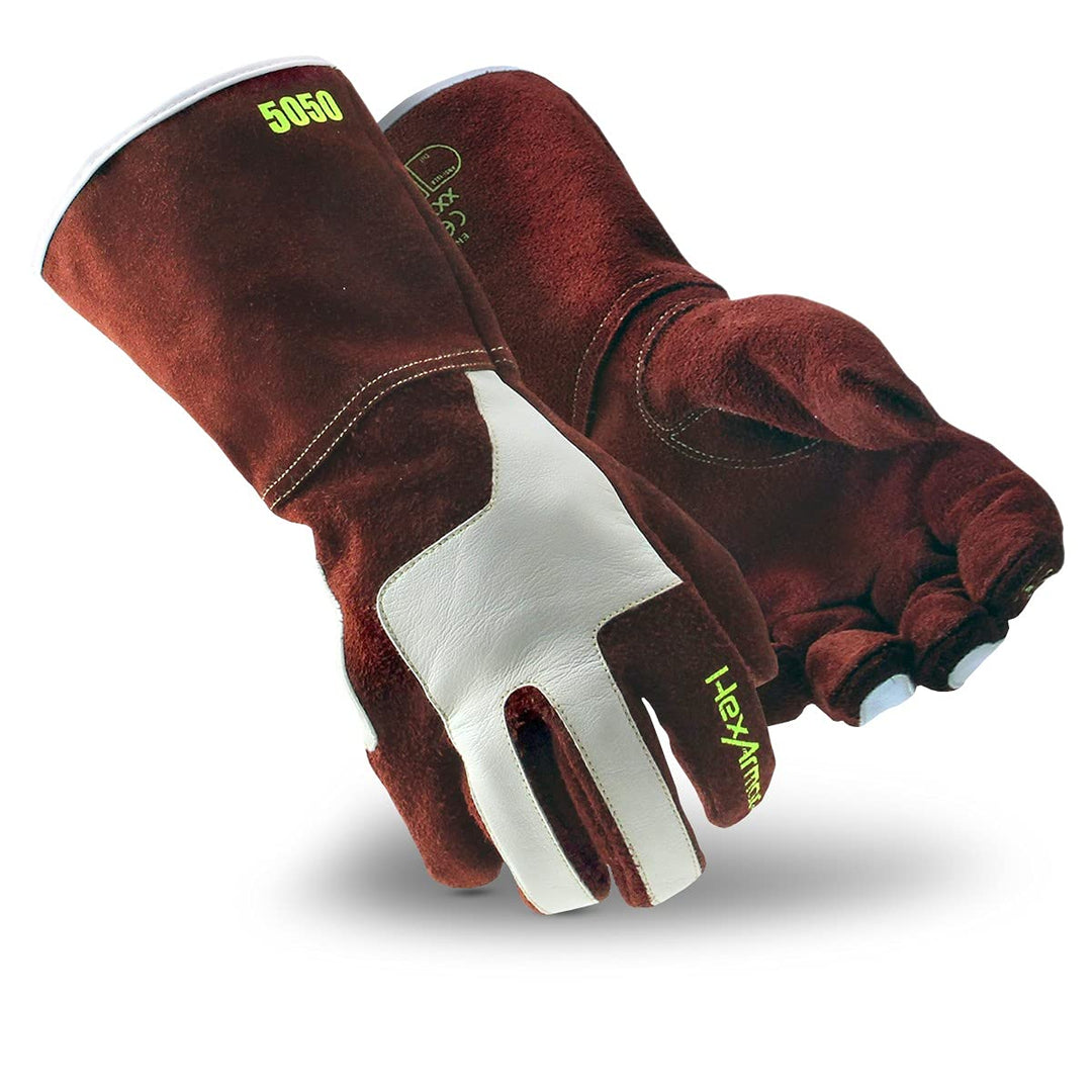 Welding Heat Resistant with HexHide Safety Work Gloves | HeatArmor 5050 | X-Large