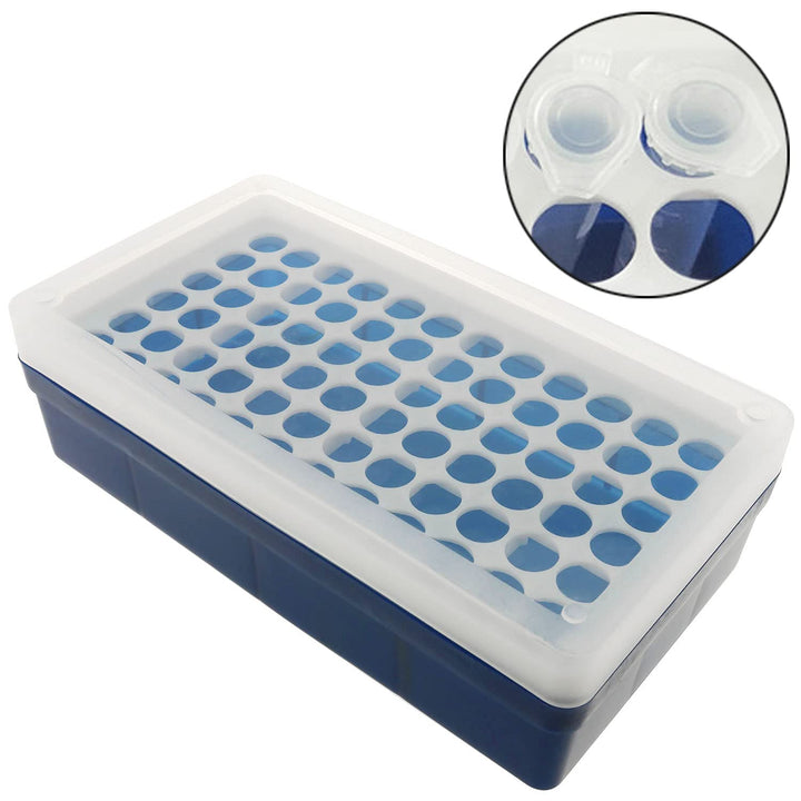 72 Holes Centrifuge Test Tube Rack with Cover 1.5ml Centrifugal Test Tube Support Holder Laboratory Supplies