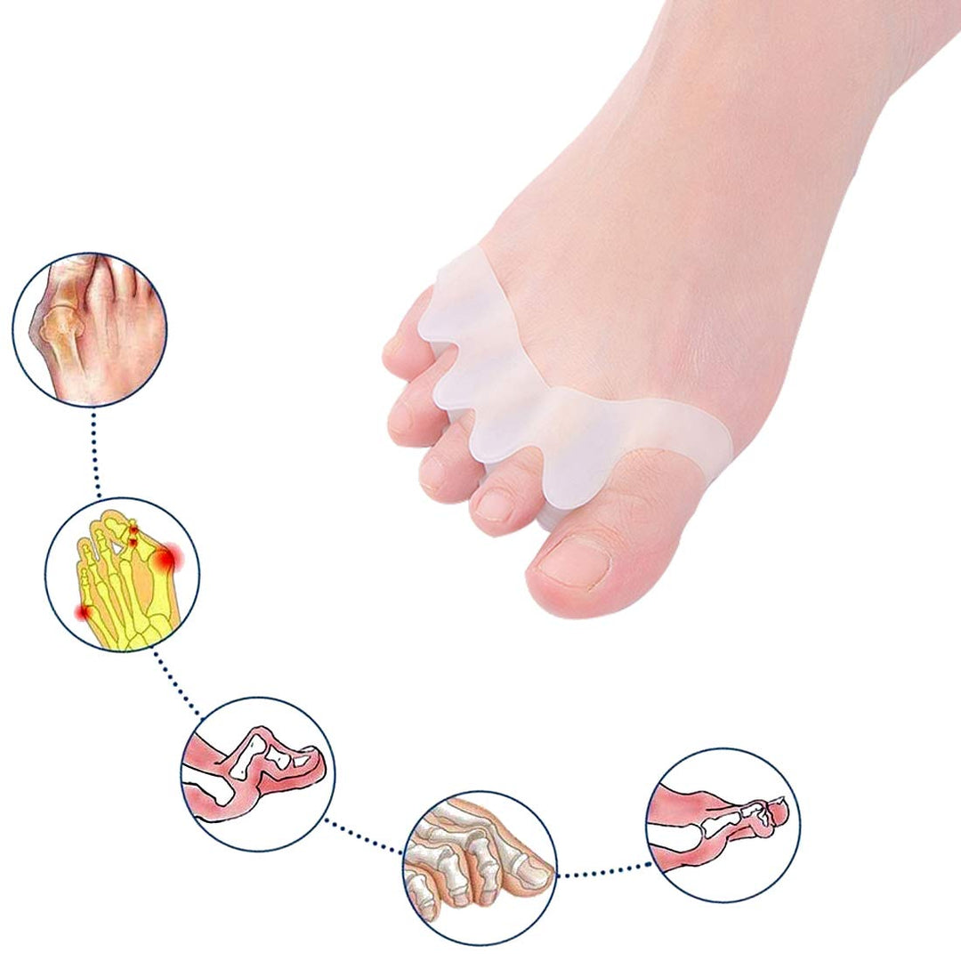 Gel Toe Separators, Silicone Toe Spacers for Foot Pain 