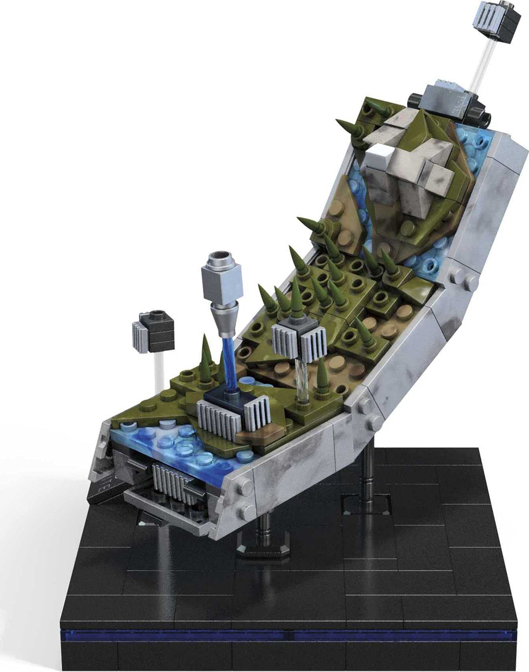 MEGA Halo Infinite Toy Building Set, Forerunner Ring Installation with 301 Pieces and Accessories, 5 Inches Tall, for Collectors