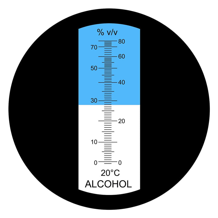Spirit Alcohol Content Meter Measure/Wine Grape Check Refractometer/Liquor Homemade Brewing Level Check Tester/ 0 to 80% V/V Resolution with 1 Percentage Scale Hydrometer (refractometers-1)