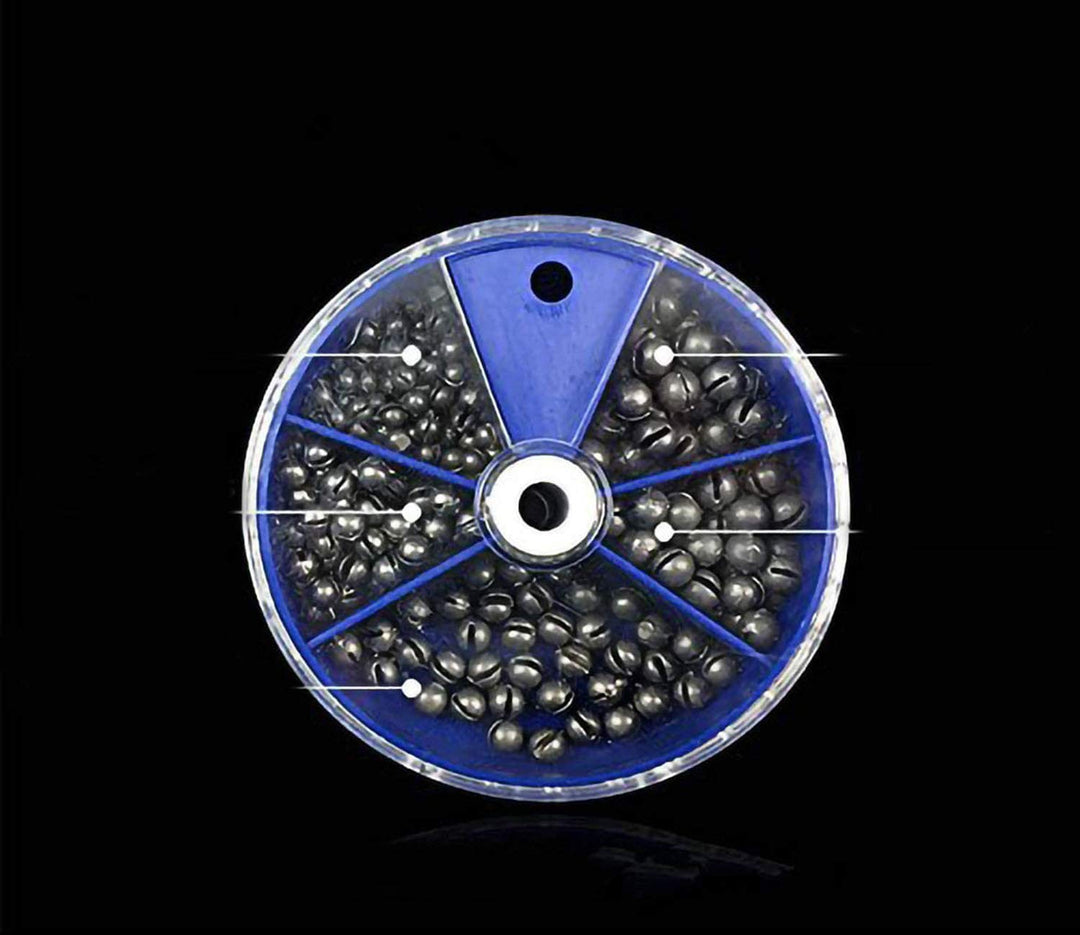 Removable Split Shot Sinker Kit Pure Lead Sinkers Weights Fishing Tackle (5 Size/1 Box)