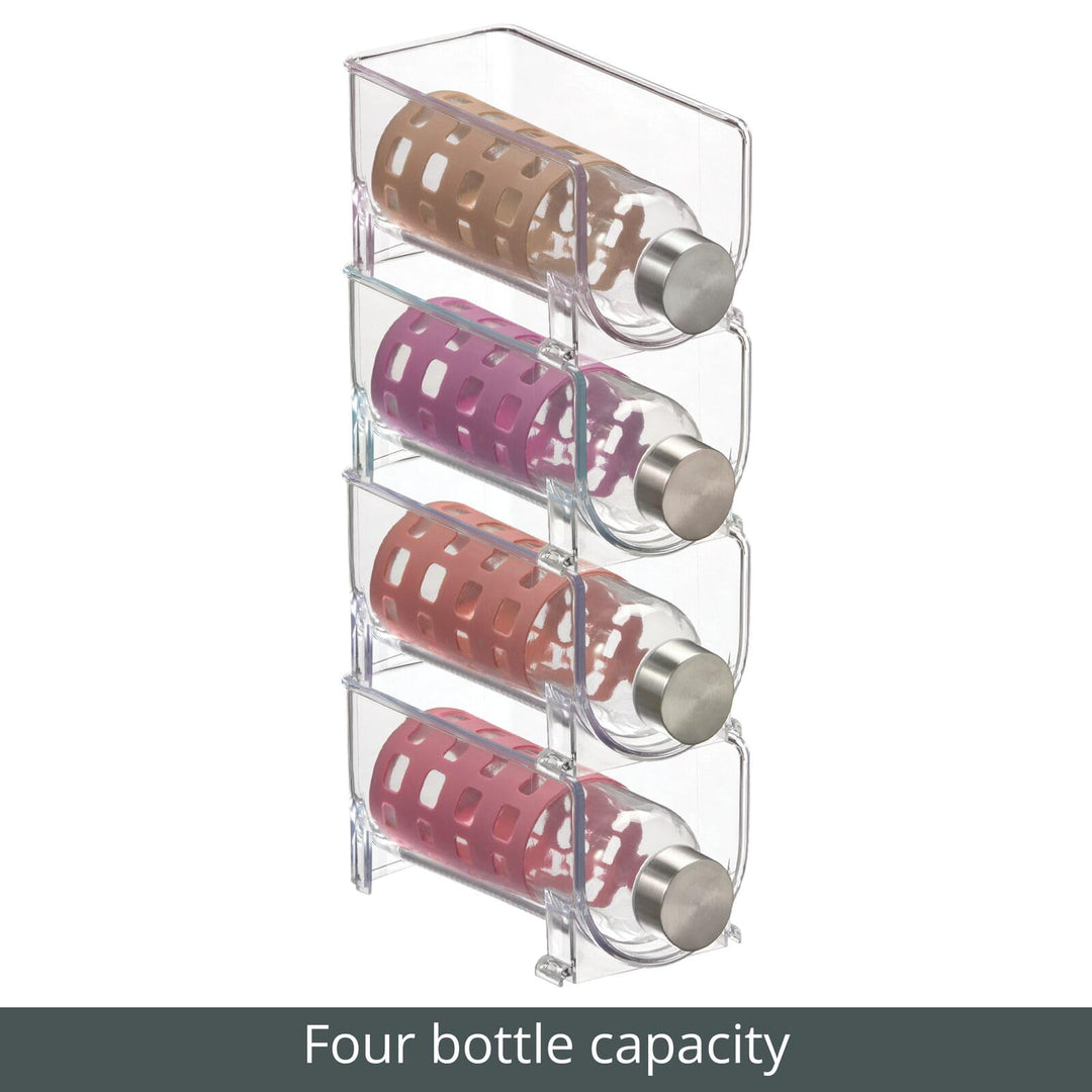 mDesign Plastic Free-Standing Water Bottle Holder Stora