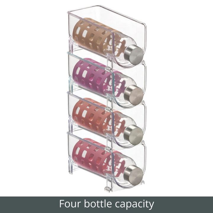 mDesign Plastic Free-Standing Water Bottle Holder Stora