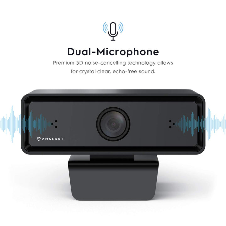 1080P Webcam with Microphone &amp; Privacy Cover, 2 Noise-Cancelling Mics, USB Webcams for Desktop/Laptop PC Computer, Web Cam for Calls, Conference, Zoom, Skype, Online Classes, Meetings AWC2198