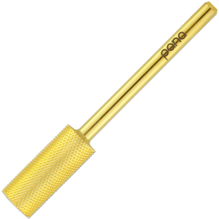 Pana 3/32 Safety Nail Carbide Bit - Gold Small Barrel Head (Grit: Extra Fine - XF) for Electric Dremel Drill Machine