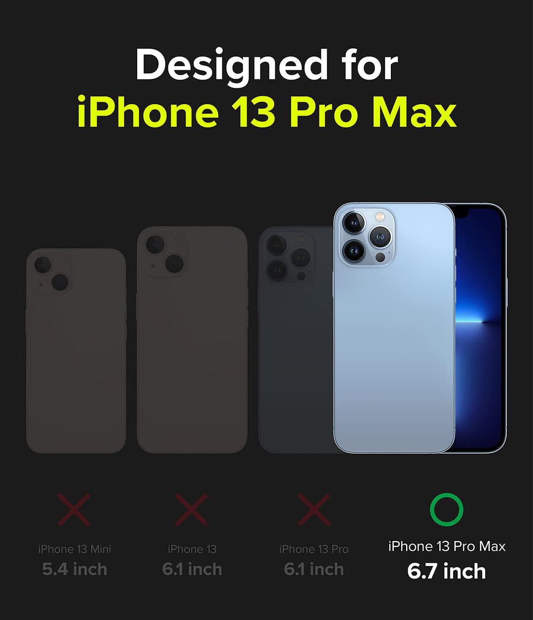 Fusion-X Compatible with iPhone 13 Pro Max Case, Camouflage Design Hard Back Heavy Duty Shockproof Advanced Protective TPU Bumper Phone Cover - Camo Black