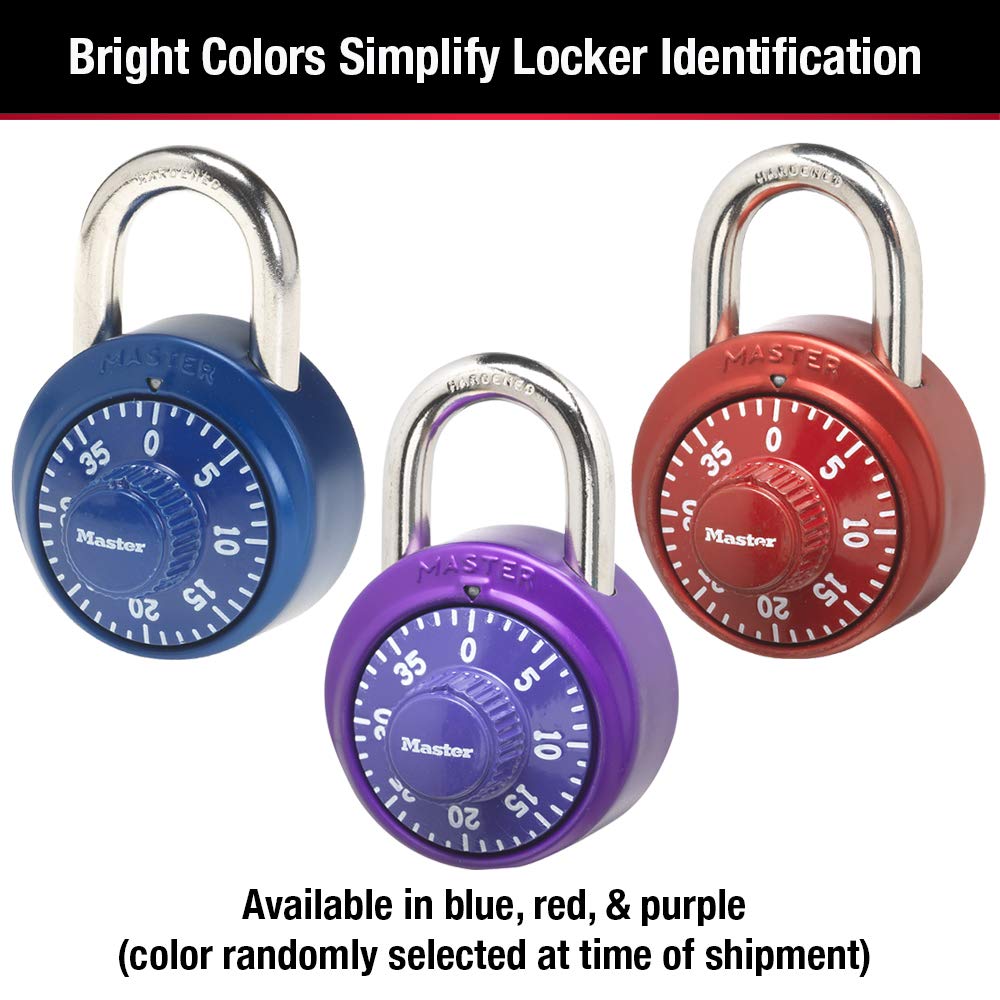 1530T Locker Lock Combination Padlock, 2 Count (Pack of 1), Colors May Vary