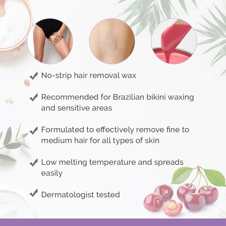 Satin Smooth Wild Cherry Hard Wax with Vitamin E, 14 Ounce