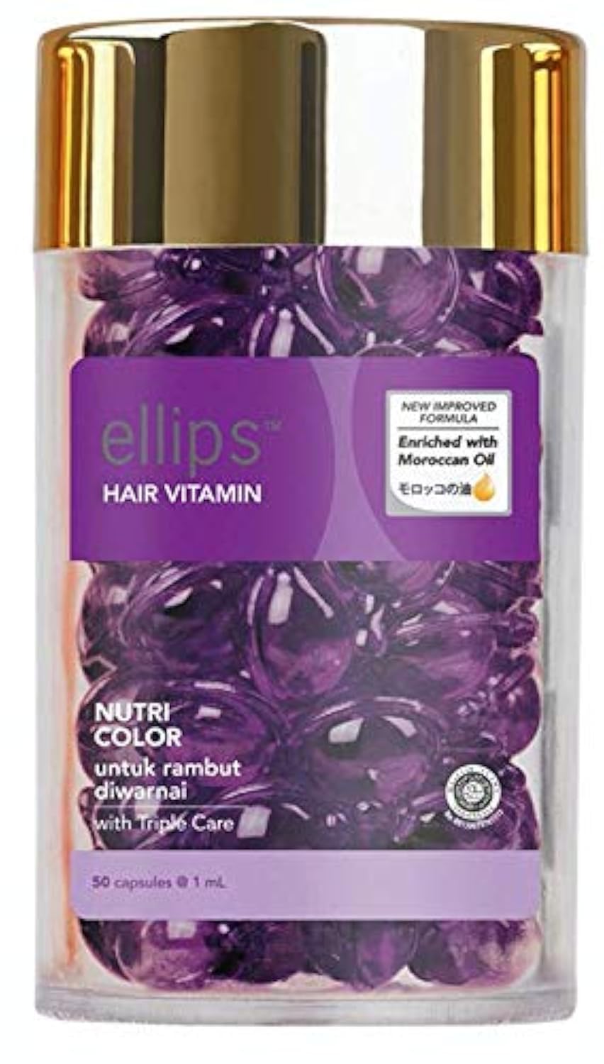 Hair Growth Vitamins with Argan, Macadamia, Avocado Oils - Fortified with Vitamins A, C, E, and Pro Vitamin B5 - Premium Hair Conditioner in Capsule Form (50 Purple Capsules)