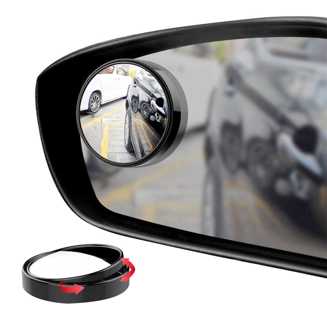 Ampper 2 Round Blind Spot Mirror, 360 Degree Adjustabe 