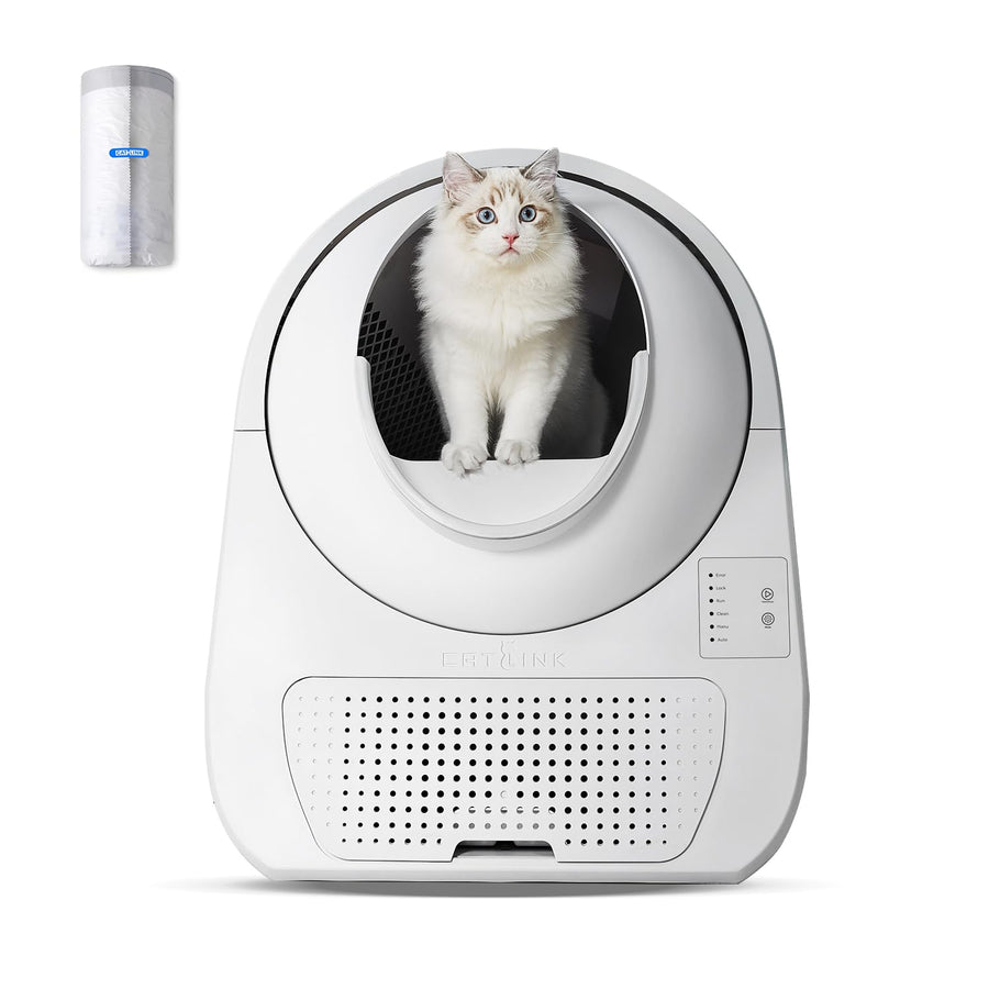 Self Cleaning Cat Litter Box, Automatic Cat Litter Box, Double Odor Removal, Cat Litter Box for Cats from 3.5 pounds to 22 pounds (Young Version)