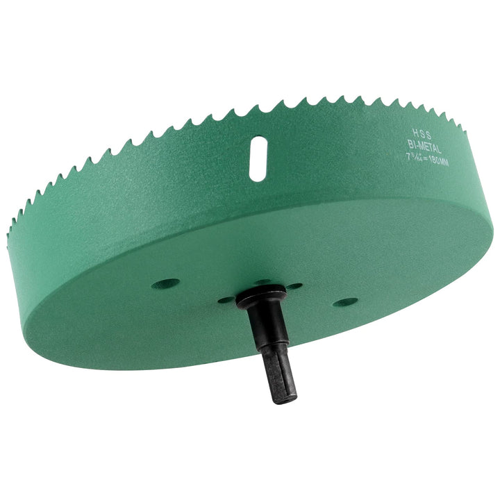 7 Inch Hole Saw for Woodworking, 180mm Cutting Depth Upgraded HSS Bi-Metal Heavy Duty Hole Cutter for Fast Cutting Wood Metal Plastic Materials