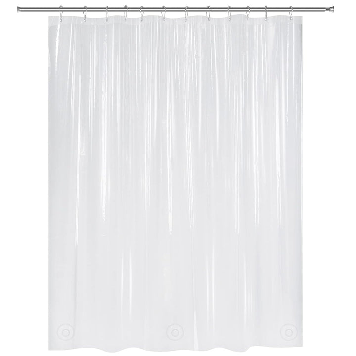 Plastic Shower Curtain Clear Premium PEVA, Clear Shower Curtain Heavy Duty 8G, Weighted Shower Curtains for Bathroom Accessories with 3 Big Stones and 12 Rustproof Grommets, 72x72 Inches