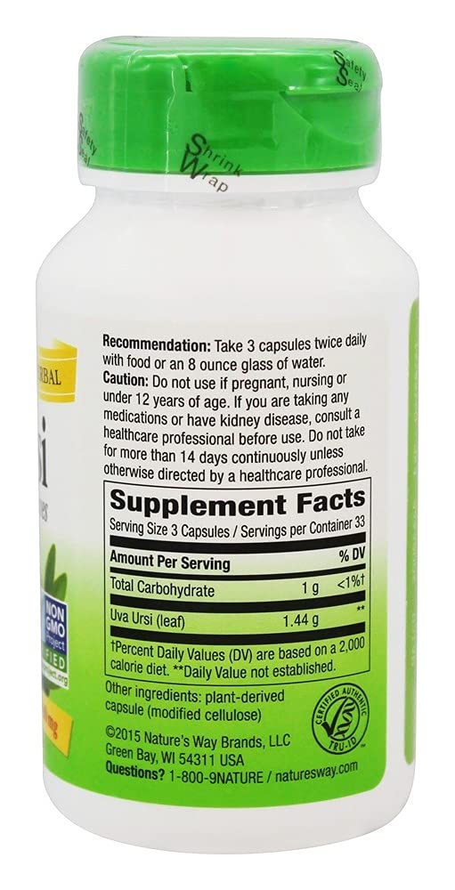 Nature's Way - Uva Ursi Leaves, 480 mg, 100 capsule