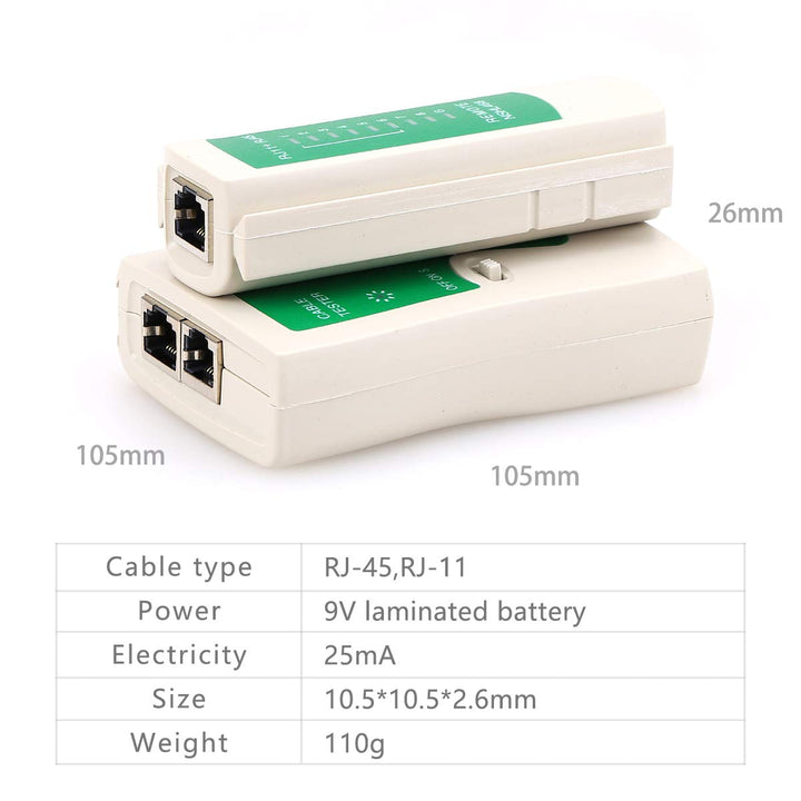 NSHL468 RJ45-RJ11 Multi-functional Network LAN Cable Tester Test Tool Equipment