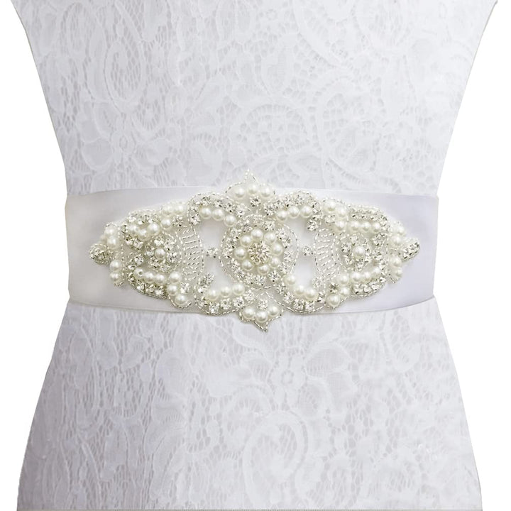 DUOBAO Silver Wedding Belt Rhinestone Belt Wedding Rhin