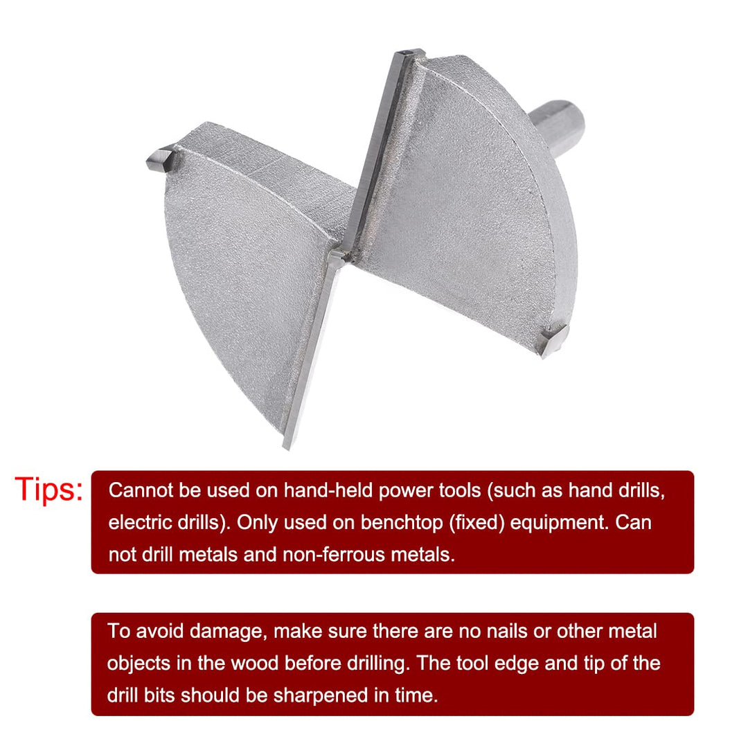 Forstner Drill Bits 80mm, Tungsten Carbide Wood Hole Saw Auger Opener, Woodworking Hinge Hole Drilling Boring Bit Cutter (Gray)