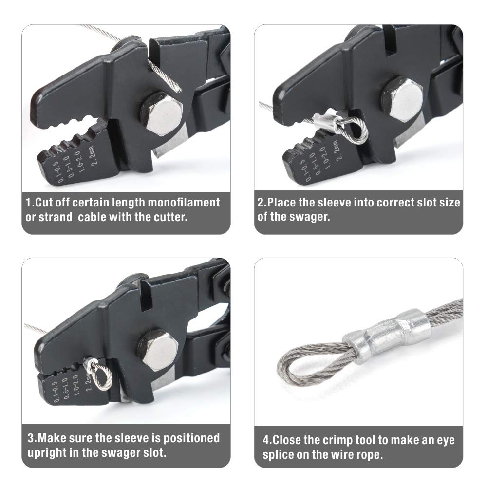 iCrimp Wire Rope Swager for Crimping Fishing Lines Up T