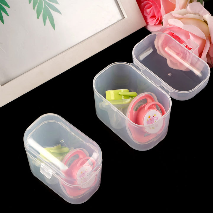 Accmor Pacifier Container Can Storage 2 Pacifiers, Baby Pacifier Holder Case for Travel, BPA Free,Transparent