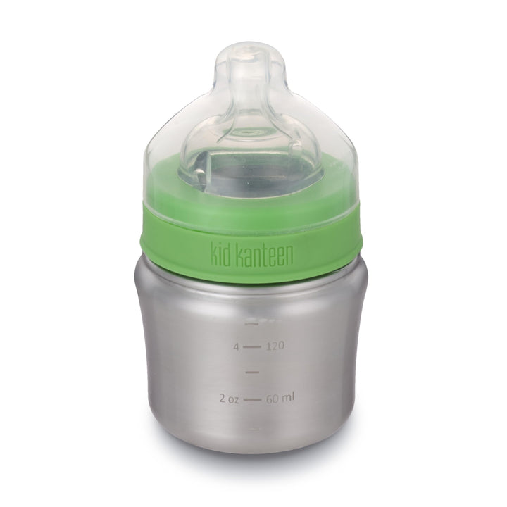 Kid Baby Bottle with Lid, Brushed Stainless, One Size/5 oz