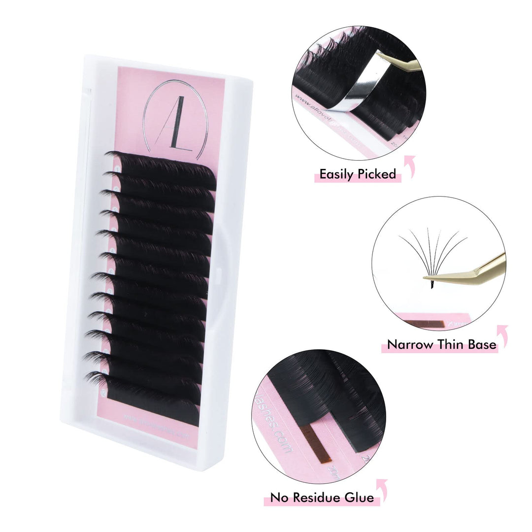 Eyelash Extension Classic Lash Extensions 0.1 C Curl 8-15mm Mixed Tray Individual Lash Extensions Single Lash Extensions