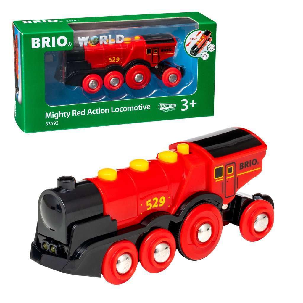 BRIO World 33592 Mighty Red Action Locomotive - Battery