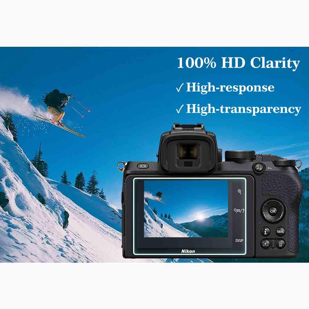Z50 Screen Protector for Nikon Z 50 Z50 Mirrorless Digital Camera &amp; Hot Shoe Cover, 0.3mm 9H Hardness Tempered Glass Saver Anti-Scrach Anti-Fingerprint Anti-Bubble Anti-Dust [2+3Pack]