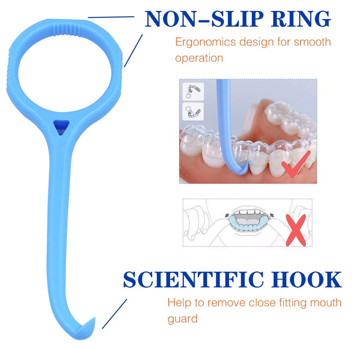 Aligner remover tool, With a Retainer Case with mirror and vent hole, used for oral care removal (2 pack)