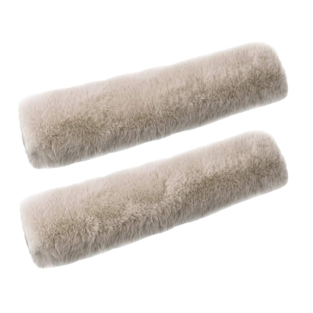GAMPRO Seat Belt Pads Long 13 inch Faux Rex Rabbit Fur,