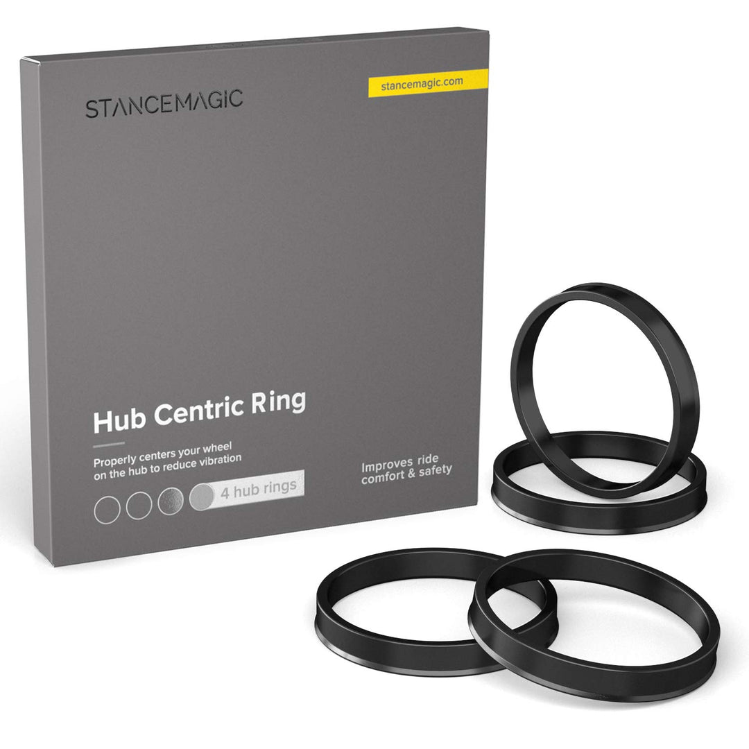 Hubcentric Rings (Pack of 4) - 54.1mm ID to 67.1mm OD - Black Poly Carbon Plastic Hubrings - Only Compatible with Scion Mazda Toyota with 54.1mm Vehicle Hubs and 67.1mm Wheel Centerbore