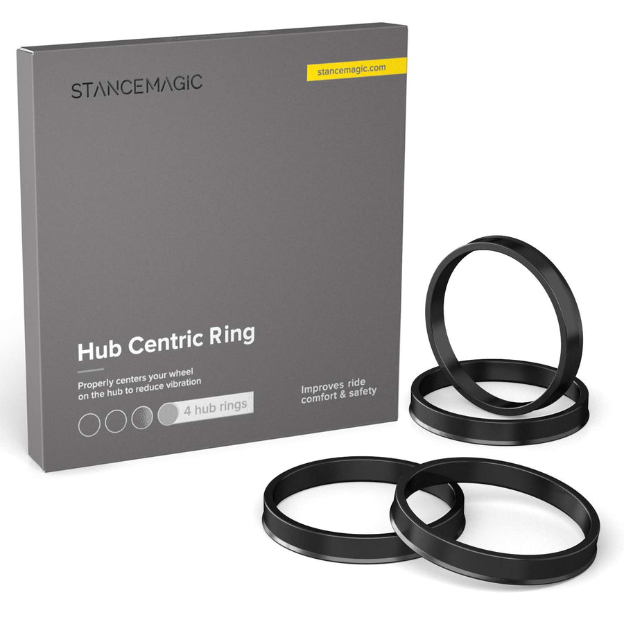 Hubcentric Rings (Pack of 4) - 60.1mm ID to 66.1mm OD - Black Poly Carbon Plastic Hubrings - Only Compatible with Toyota and Lexus with 60.1mm Vehicle Hubs and 66.1mm Wheel Centerbore