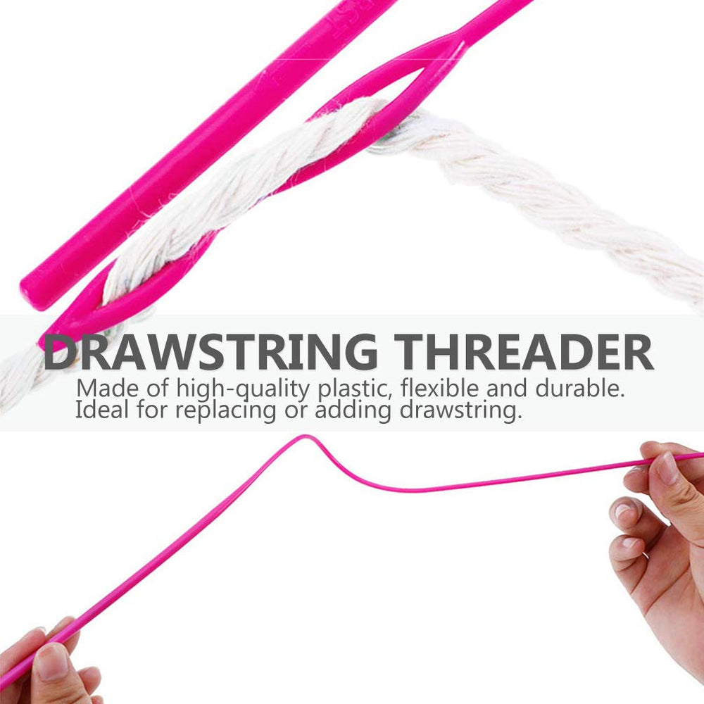 9 PCS Threader Tools for String, Easy Threader Drawstring Replacement Kits, Flexible Drawstring Threader, Loop Turner Hook, Flat Elastic Cord Threader, Metal Tweezers