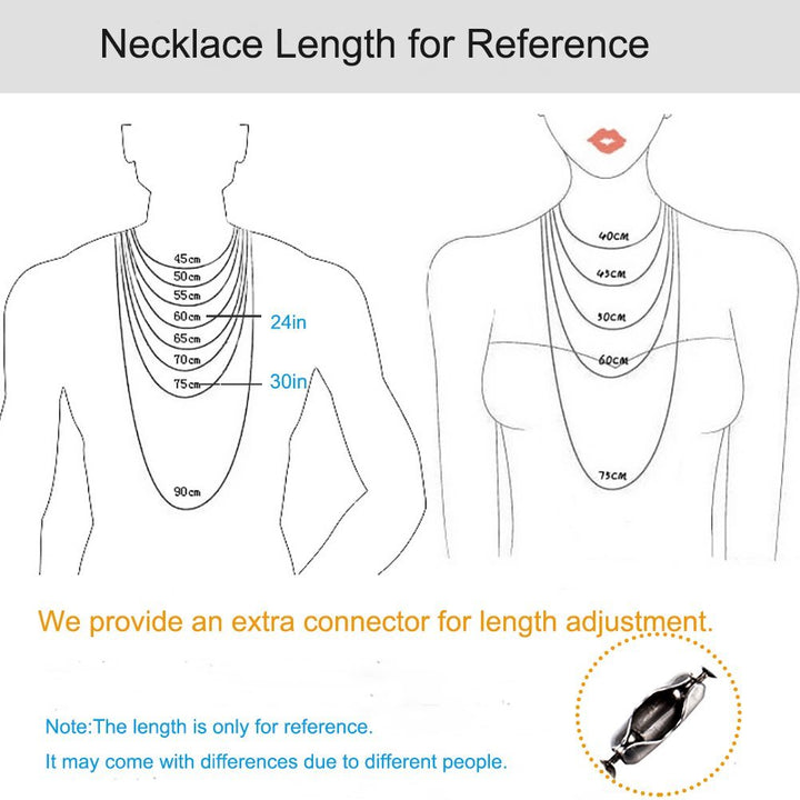 Pure Titanium Bead Ball Chain Necklace, Jewelry Chain Adjustable with Gift Package for Men and Women (2.4mm Bead-24in Length)