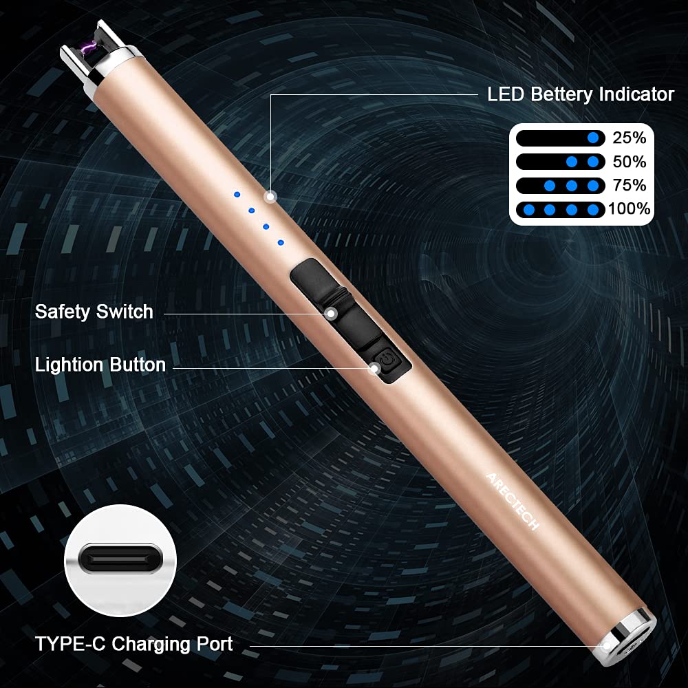 ARECTECH Lighter Rechargeable Lighter Electric Lighter 