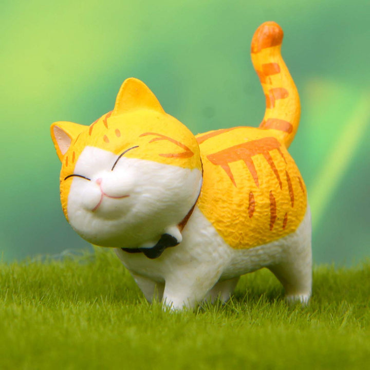 Halloluck 9 Pcs Cute Miniature Cat Figure Animal Cat Ch