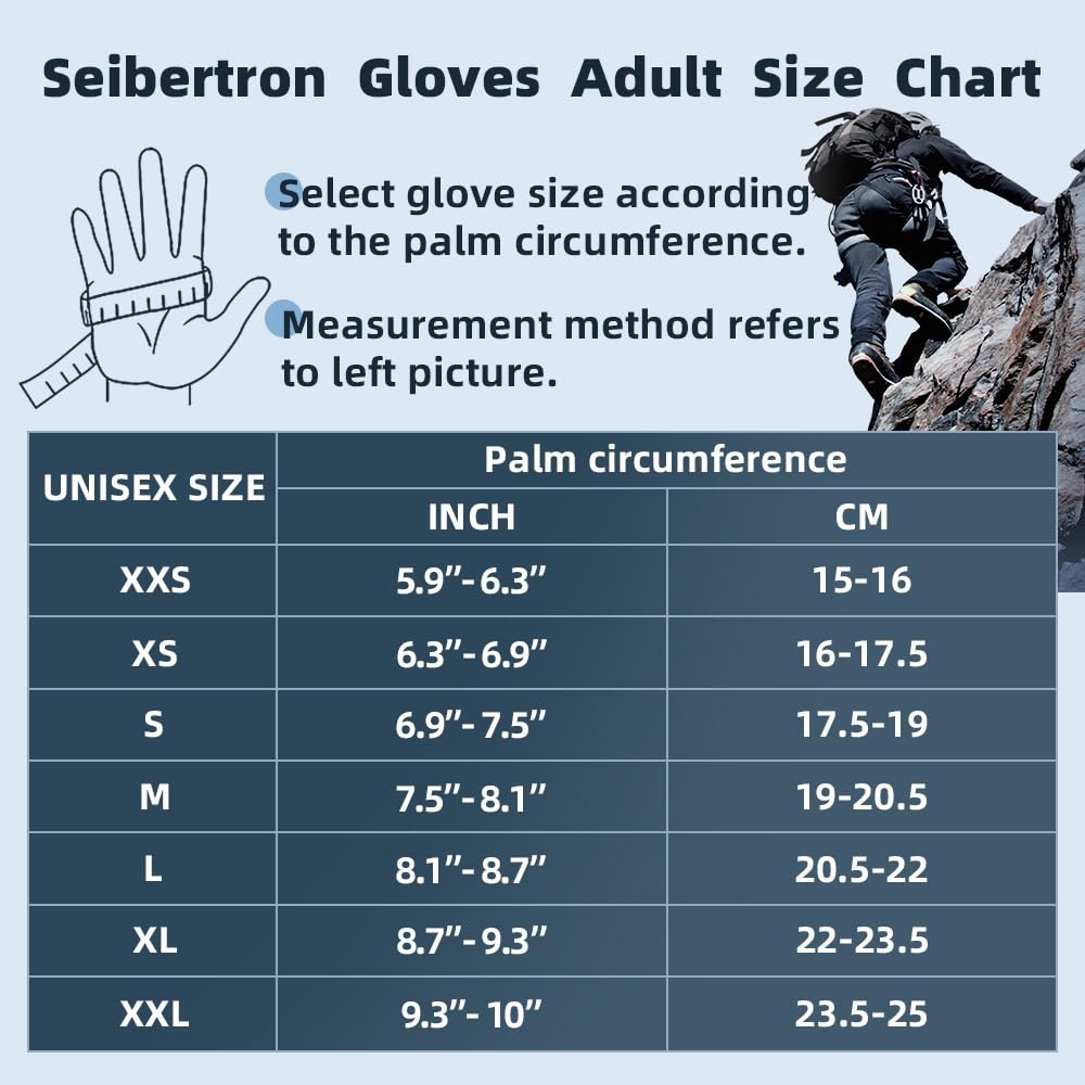 Full Finger Padded Palm Lightweight Breathable Climbing Rope Gloves for Climbers, Rock Climbing, Rescue, Adventure, Sailing, Kayaking, Outdoor Sports Black L