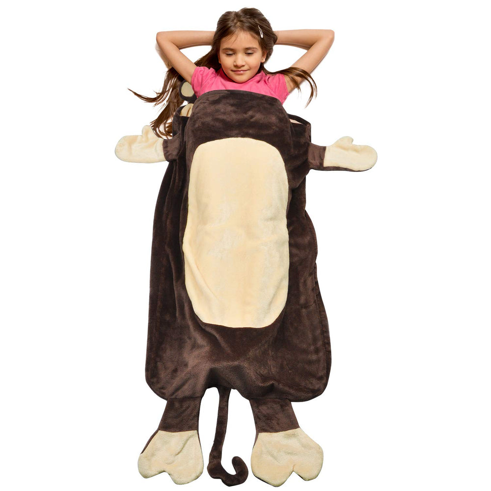 Catalonia Monkey Blanket for Kids, Hooded Wearable Snug