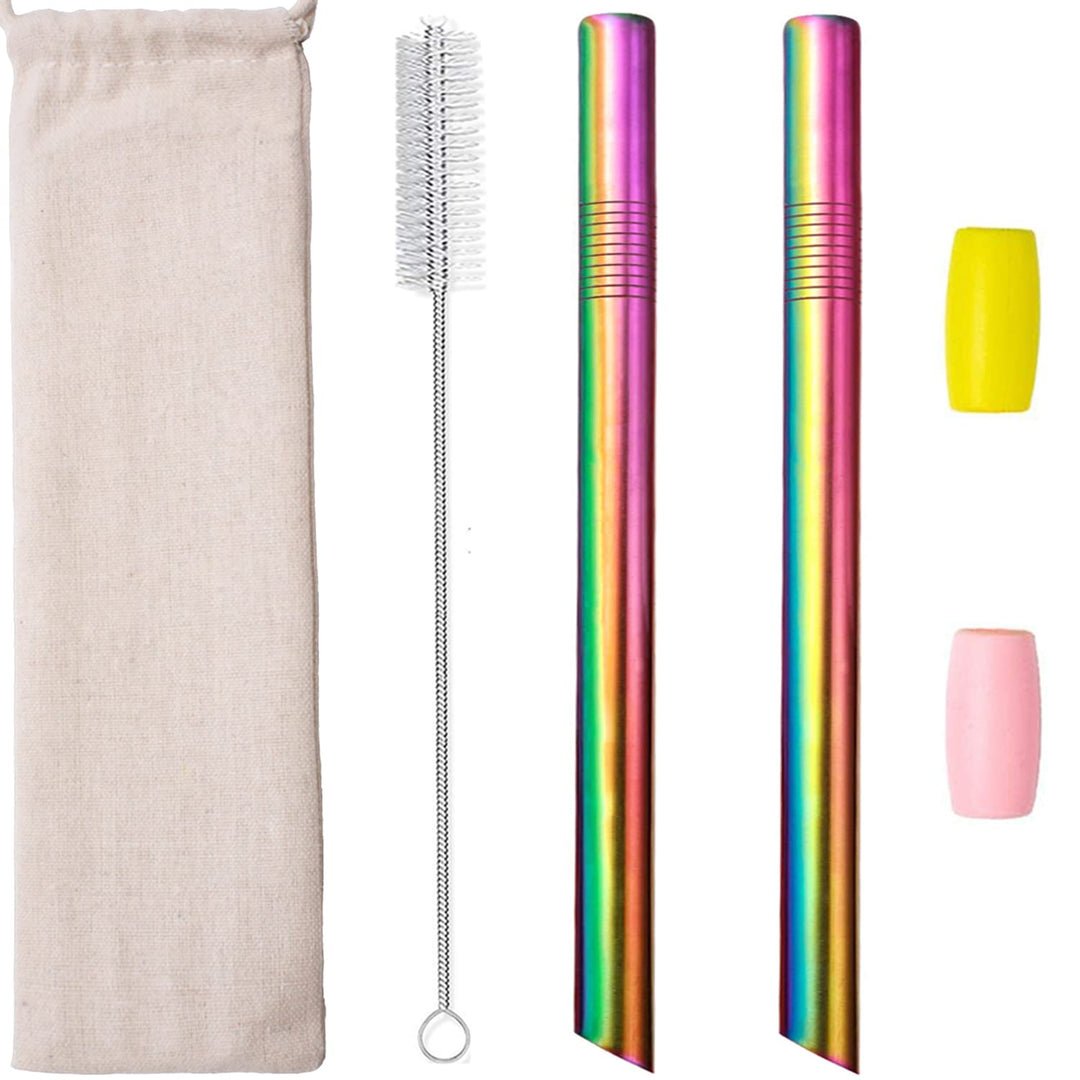 Reusable Boba Straws Smoothie Straws Metal Stainless St