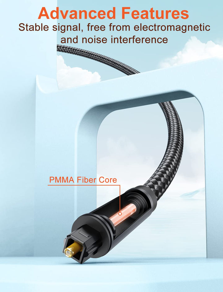 VANAUX Optical Extension Cable Digital Toslink Male to 