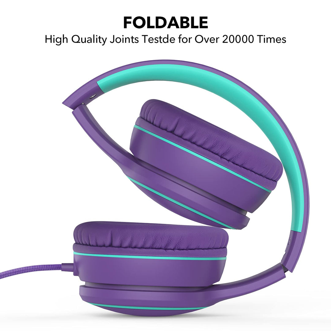 RORSOU R10 On-Ear Headphones with Microphone, Lightweig