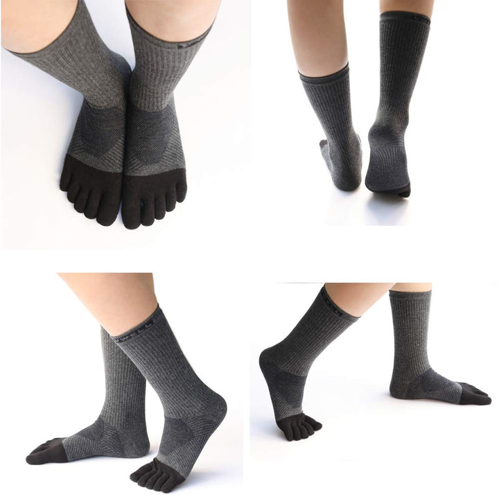 Toe Socks Cotton Athletic Running Five Finger Socks 3 Pairs,Size 7-11