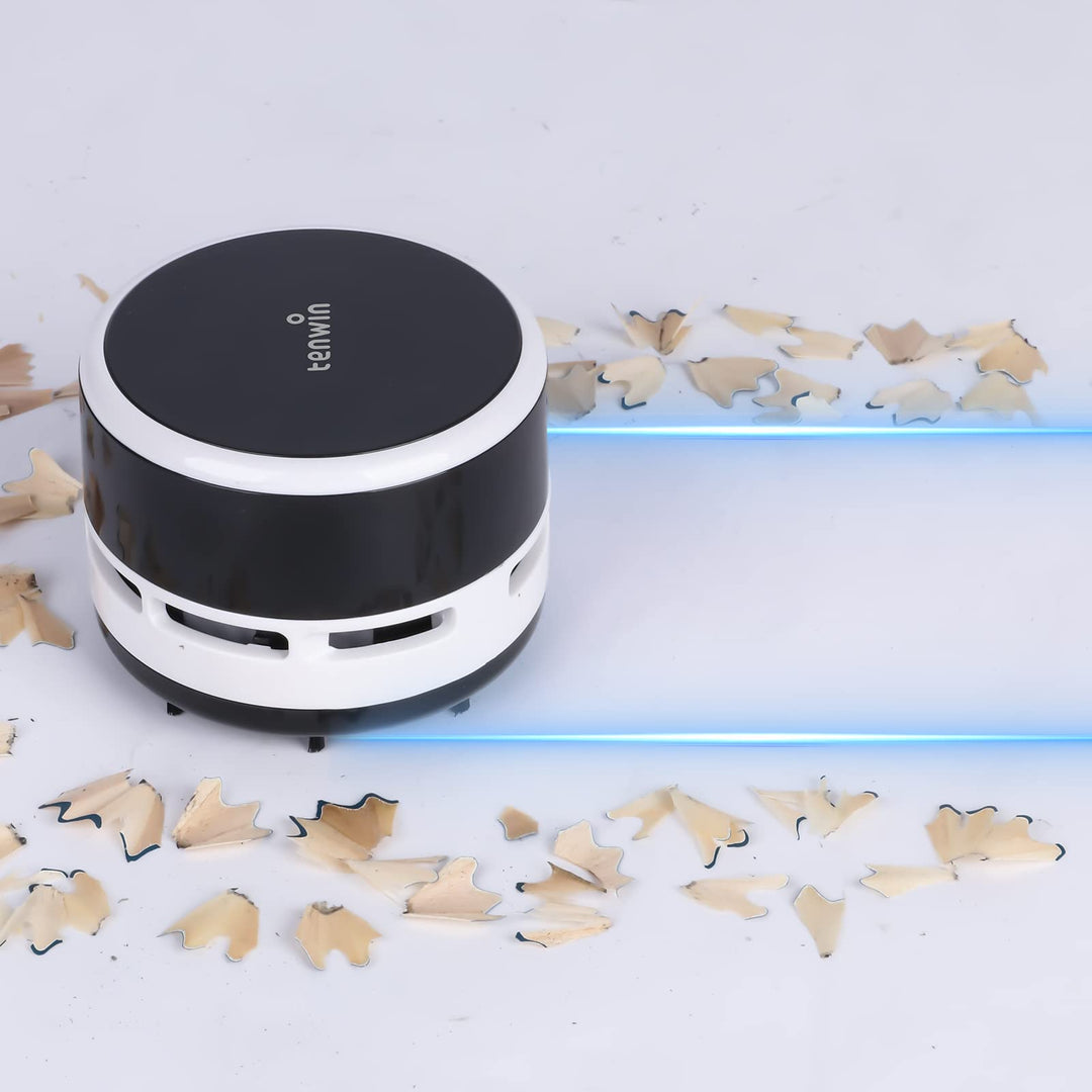 Mini Vacuum Cleaner, Portable Desktop Vacuum Cordless, Handheld Dust Sweeper Battery Operated, Low Noise and Strong Suction for Home/Office/School/Car/Keyboard(Battery not Include)