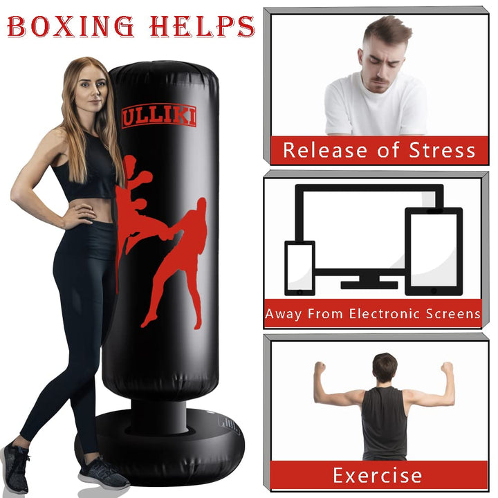 Punching Bag for Kids and Adults, Boxing Equipment with