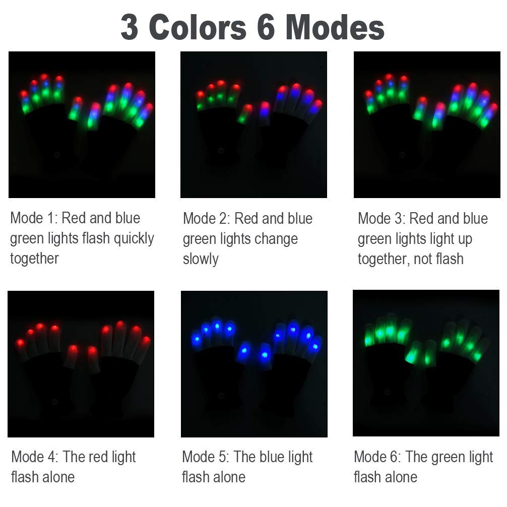 Luwint Light Up Toys, Kids LED Glow Gloves, Fun for Boy